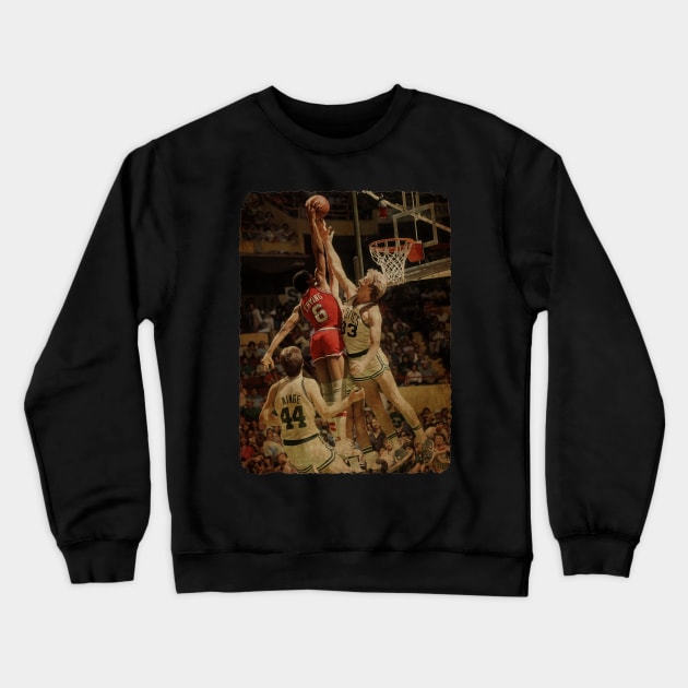 Larry Bird vs Julius Erving Vintage Crewneck Sweatshirt by Milu Milu